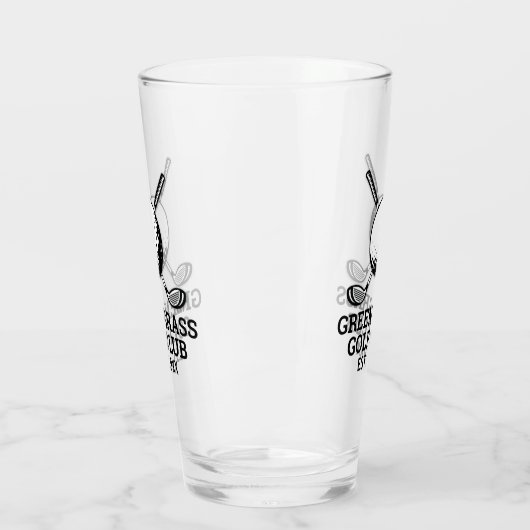 Benutzerdefiniertes Minimalistisches Golf Club Log Glas (Links)