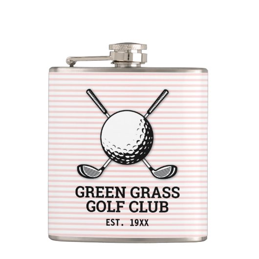 Benutzerdefiniertes minimalistisches Golfschläger- Flachmann (Vorderseite)