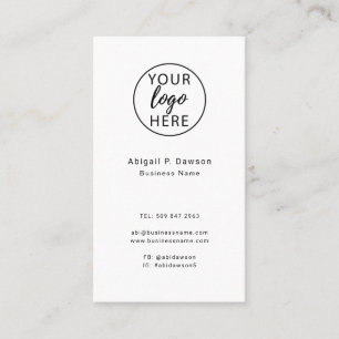 Benutzerdefiniertes minimalistisches Logo Visitenkarte