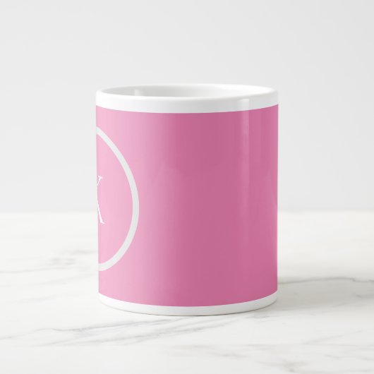 Benutzerdefiniertes minimalistisches Monogramm Jumbo-Tasse (Vorderseite)