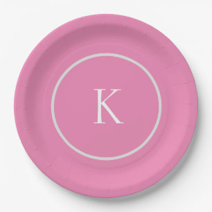 Benutzerdefiniertes minimalistisches Monogramm Pappteller