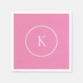 Benutzerdefiniertes minimalistisches Monogramm Serviette (Vorderseite)