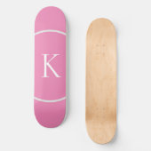 Benutzerdefiniertes minimalistisches Monogramm Skateboard (Vorderseite)