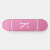 Benutzerdefiniertes minimalistisches Monogramm Skateboard (Horizontal)