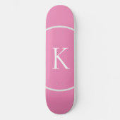 Benutzerdefiniertes minimalistisches Monogramm Skateboard (Vorderseite)