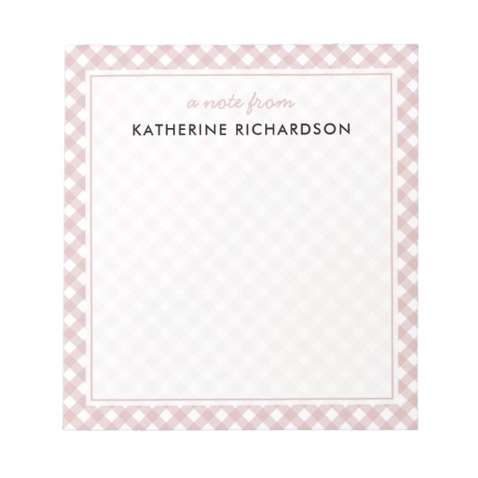 Benutzerdefiniertes Minimalistisches rosa Farbmust Notizblock (Vorderseite)