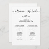 Benutzerdefiniertes Minimalistisches Schwarz-weiße Begleitkarte (Vorne/Hinten)