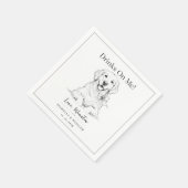 Benutzerdefiniertes minimalistisches schwarzes Hun Serviette (Ecke)