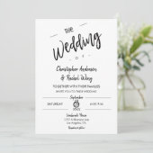 Benutzerdefiniertes Minimalistisches Skript zum Ho Einladung (Stehend Vorderseite)