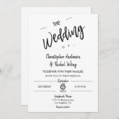 Benutzerdefiniertes Minimalistisches Skript zum Ho Einladung (Vorne/Hinten)