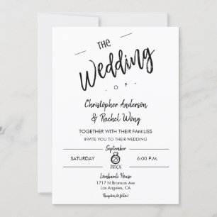 Benutzerdefiniertes Minimalistisches Skript zum Ho Einladung