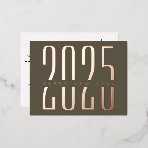 Benutzerdefiniertes Minimalistisches und Elegantes Folien Feiertagspostkarte
