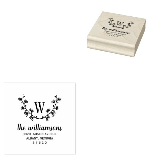 Benutzerdefiniertes Mit Monogramm Feld gibt die Br Gummistempel (Stempel)