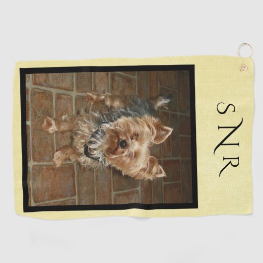 Benutzerdefiniertes Mit Monogramm Haustier oder Fo Golfhandtuch (Horizontal)