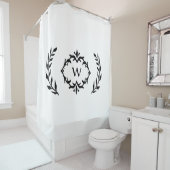 Benutzerdefiniertes Mit Monogramm Initialdraht Sch Duschvorhang (Beispiel)