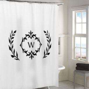 Benutzerdefiniertes Mit Monogramm Initialdraht Sch Duschvorhang