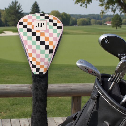 Benutzerdefiniertes Mit Monogramm Retro-Prüfbrett Golf Headcover
