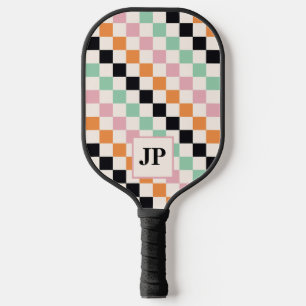 Benutzerdefiniertes Mit Monogramm Retro-Prüfbrett Pickleball Schläger