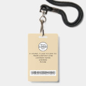 Benutzerdefiniertes Mitarbeiter-Barcode-Event Gold Ausweis (Rückseite mit Lanyard)
