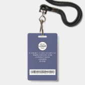 Benutzerdefiniertes Mitarbeiter-Barcode-Event-Viol Ausweis (Rückseite mit Lanyard)