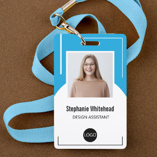 Benutzerdefiniertes Mitarbeiter-Foto-ID-Logo Aqua  Ausweis