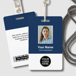 Benutzerdefiniertes Mitarbeiter-Foto-ID-Logo Namen Ausweis