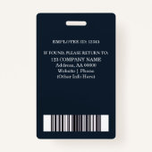 Benutzerdefiniertes Mitarbeiter-ID-Abzeichen mit F Ausweis (Rückseite)
