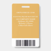 Benutzerdefiniertes Mitarbeiter-ID-Abzeichen mit F Ausweis (Back)