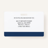 Benutzerdefiniertes Mitarbeiter-ID-Abzeichen mit F Ausweis (Rückseite)