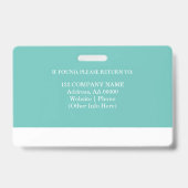 Benutzerdefiniertes Mitarbeiter-ID-Abzeichen mit F Ausweis (Back)