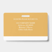 Benutzerdefiniertes Mitarbeiter-ID-Abzeichen mit F Ausweis (Back)