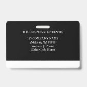 Benutzerdefiniertes Mitarbeiter-ID-Abzeichen mit F Ausweis (Back)