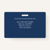 Benutzerdefiniertes Mitarbeiter-ID-Abzeichen mit F Ausweis (Rückseite)