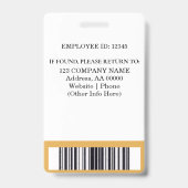 Benutzerdefiniertes Mitarbeiter-ID-Abzeichen mit F Ausweis (Back)