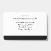 Benutzerdefiniertes Mitarbeiter-ID-Abzeichen mit F Ausweis (Back)