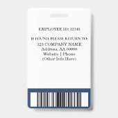 Benutzerdefiniertes Mitarbeiter-ID-Abzeichen mit F Ausweis (Back)