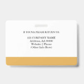 Benutzerdefiniertes Mitarbeiter-ID-Abzeichen mit F Ausweis (Back)