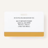 Benutzerdefiniertes Mitarbeiter-ID-Abzeichen mit F Ausweis (Rückseite)