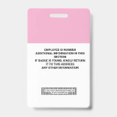 Benutzerdefiniertes Mitarbeiter-ID-Abzeichen - Nam Ausweis (Rückseite)