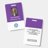 Benutzerdefiniertes Mitarbeiter-ID-Abzeichen - Nam Ausweis (Vorder- & Rückseite)