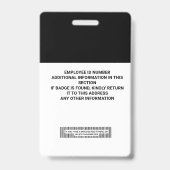 Benutzerdefiniertes Mitarbeiter-ID-Abzeichen - Nam Ausweis (Rückseite)