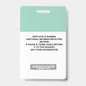 Benutzerdefiniertes Mitarbeiter-ID-Abzeichen - Nam Ausweis (Rückseite)