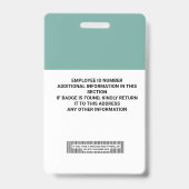 Benutzerdefiniertes Mitarbeiter-ID-Abzeichen - Nam Ausweis (Rückseite)