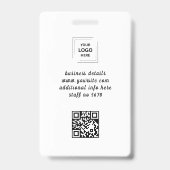 Benutzerdefiniertes Mitarbeiter-ID-Design Ausweis (Rückseite)