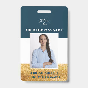 Benutzerdefiniertes Mitarbeiter Namens Logo Foto g Ausweis