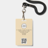 Benutzerdefiniertes Mitarbeiter-QR-Code-Event Gold Ausweis (Rückseite mit Lanyard)