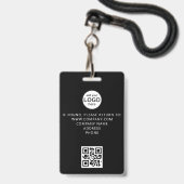Benutzerdefiniertes Mitarbeiter-QR-Code-Event-Marm Ausweis (Rückseite mit Lanyard)