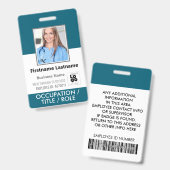 Benutzerdefiniertes Mitarbeiterfoto, Barcode, + Lo Ausweis (Vorder- & Rückseite)