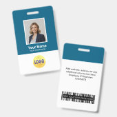 Benutzerdefiniertes Mitarbeiterfoto, Barcode, Logo Ausweis (Vorder- & Rückseite)