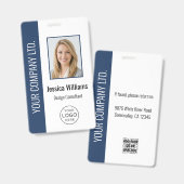 Benutzerdefiniertes Mitarbeiterfoto, Barcode, Logo Ausweis (Vorder- & Rückseite)